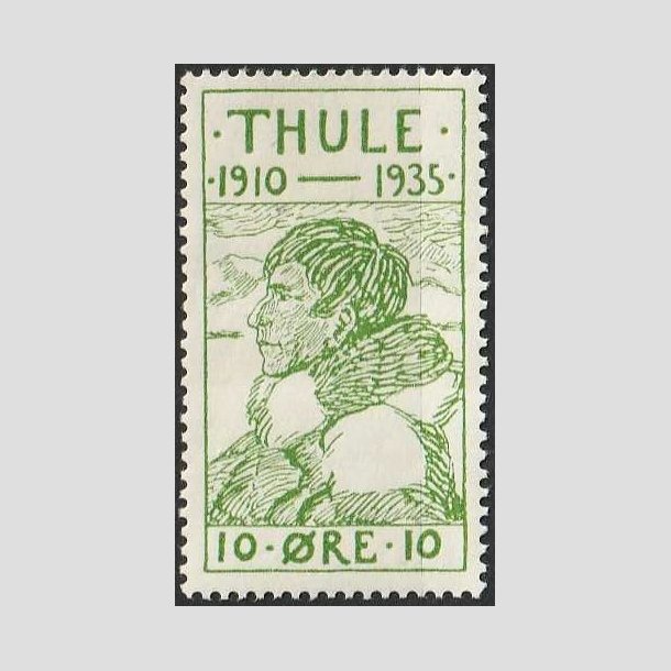 FRIMRKER GRNLAND | 1935-36 - AFA 1 - Thule - 10 re grn - Ubrugt