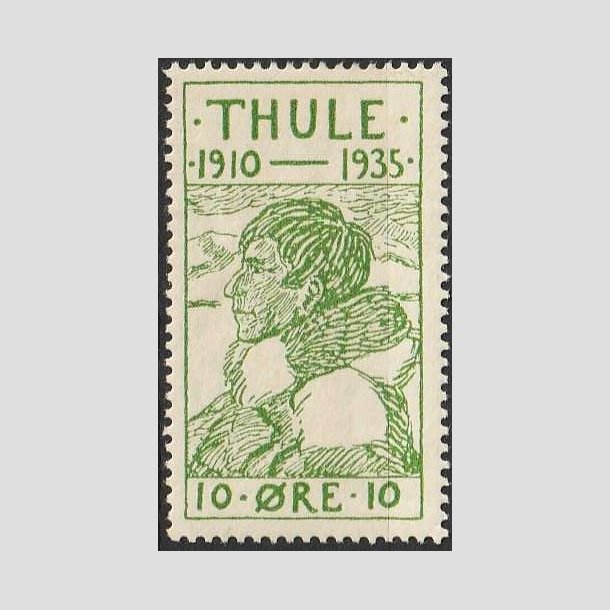 FRIMRKER GRNLAND | 1935-36 - AFA 1 - Thule - 10 re grn - Ubrugt