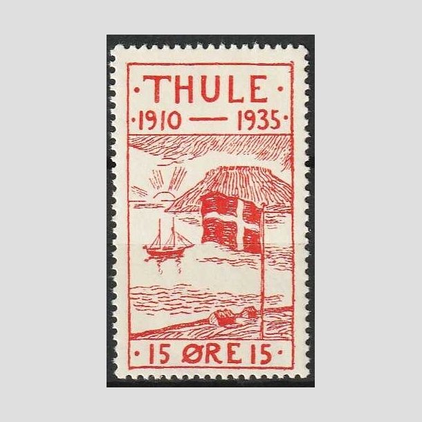 FRIMRKER GRNLAND | 1935-36 - AFA 2 - Thule - 15 re rd - Postfrisk