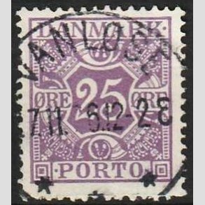 FRIMRKER DANMARK | 1926-27 - AFA 18 - 25 re violet - Lux stemplet Vanlse