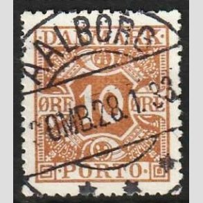 FRIMRKER DANMARK | 1930 - AFA 22 - 10 re lysbrun - Lux stemplet Aalborg