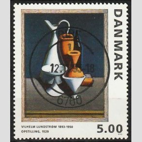 FRIMRKER DANMARK | 1993 - AFA 1057 - Maleriserie 6. - 5,00 Kr. Wilhelm Lundstrm - Pragt Stemplet Ribe
