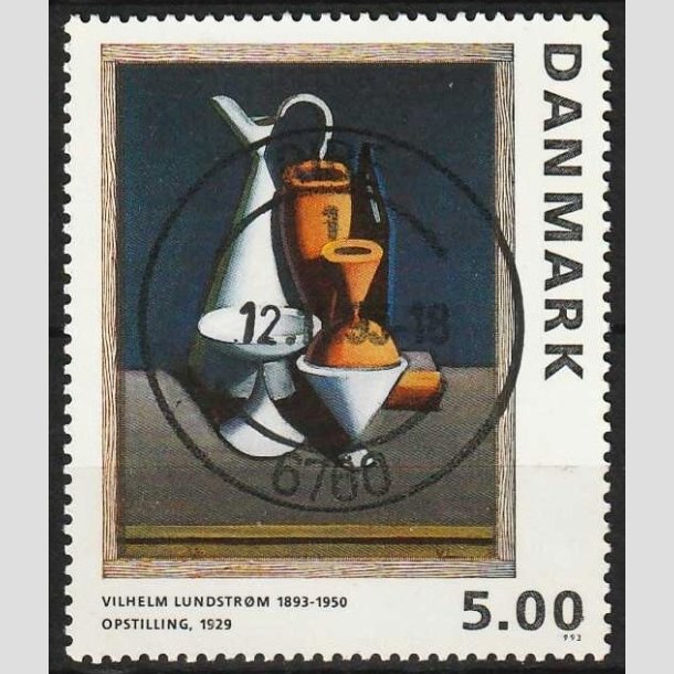 FRIMRKER DANMARK | 1993 - AFA 1057 - Maleriserie 6. - 5,00 Kr. Wilhelm Lundstrm - Pragt Stemplet Ribe