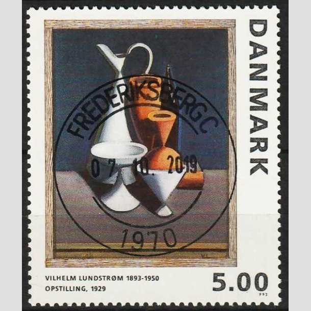 FRIMRKER DANMARK | 1993 - AFA 1057 - Maleriserie 6. - 5,00 Kr. Wilhelm Lundstrm - Pragt Stemplet 