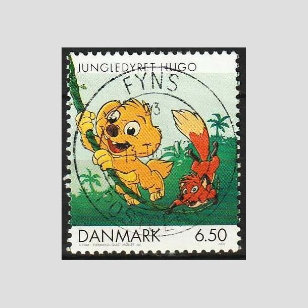 FRIMRKER DANMARK | 2002 - AFA 1309 - Danske tegneserier - 6,50 Kr. Jungledyret Hugo - Pragt Stemplet