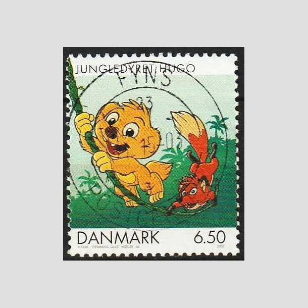 FRIMRKER DANMARK | 2002 - AFA 1309 - Danske tegneserier - 6,50 Kr. Jungledyret Hugo - Pragt Stemplet