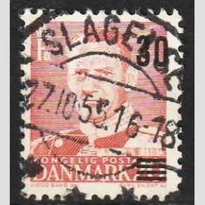 FRIMRKER DANMARK | 1955 - AFA 363 - Provisorier - 30/20 re rd - Pragt Stemplet Slagelse