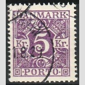 FRIMRKER DANMARK | 1921-25 - AFA 16 - 5 kr. violet - Stemplet