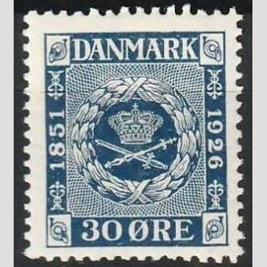 FRIM�RKER DANMARK | 1926 - AFA 156 - Frim�rkets 75 �rs jubil�um 30 �re bl� - Ubrugt