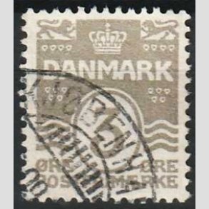 FRIM�RKER DANMARK | 1905-06 - AFA 44x - B�lgelinie 3 �re gr� VARIANT sammenh�ngende M og A - Stemplet
