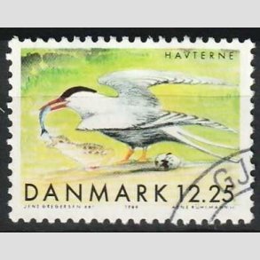 FRIMRKER DANMARK | 1999 - AFA 1225 - Danske trkfugle - 12,25 Kr. havterne - Pnt Stemplet