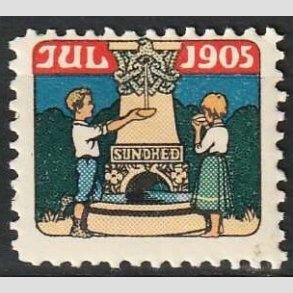 JULEMRKER DANMARK | 1905 - Brn ved kilde - Postfrisk