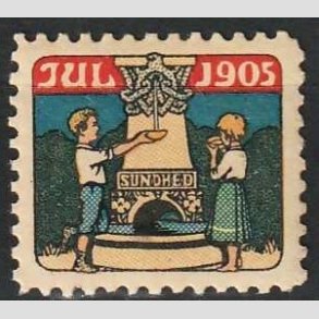 JULEMRKER DANMARK | 1905 - Brn ved kilde - Postfrisk