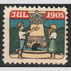 JULEMRKER DANMARK | 1905 - Brn ved kilde - Ubrugt