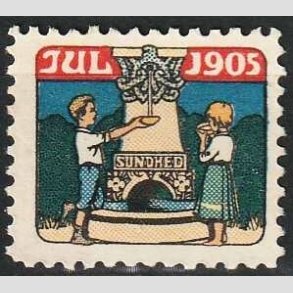JULEMRKER DANMARK | 1905 - Brn ved kilde - Ubrugt