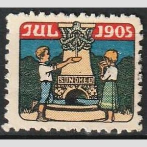 JULEMRKER DANMARK | 1905 - Brn ved kilde - Ubrugt