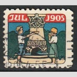 JULEMRKER DANMARK | 1905 - Brn ved kilde - Stemplet