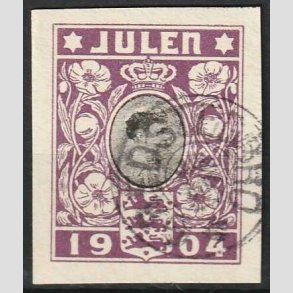 JULEMRKER DANMARK | 1904 - Dronning Louise UTAKKET - Pnt Stemplet