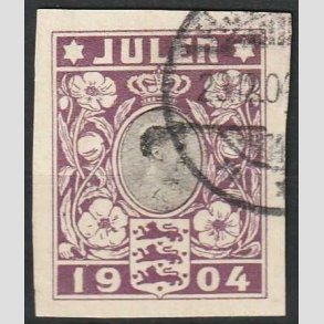 JULEMRKER DANMARK | 1904 - Dronning Louise UTAKKET - Pnt Stemplet