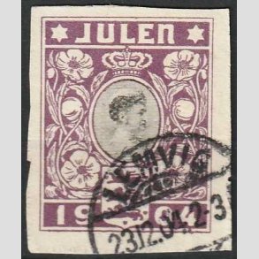 JULEMRKER DANMARK | 1904 - Dronning Louise UTAKKET - Pnt Stemplet