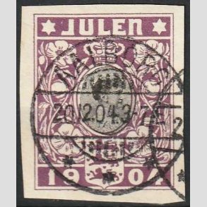 JULEMRKER DANMARK | 1904 - Dronning Louise UTAKKET - Pnt Stemplet