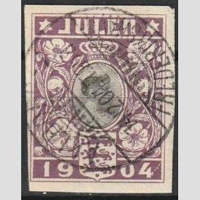 JULEMRKER DANMARK | 1904 - Dronning Louise UTAKKET - Pnt Stemplet