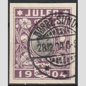 JULEMRKER DANMARK | 1904 - Dronning Louise UTAKKET - Pnt Stemplet
