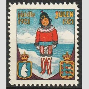 JULEM�RKER DANMARK | 1921 - Gr�nl�nderinde - Postfrisk