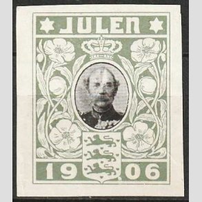 JULEM�RKER DANMARK | 1906 - Kong Christian IX UTAKKET - Ubrugt