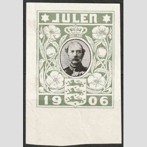JULEM�RKER DANMARK | 1906 - Kong Christian IX UTAKKET - Ubrugt