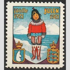 JULEM�RKER DANMARK | 1921 - Gr�nl�nderinde - Postfrisk