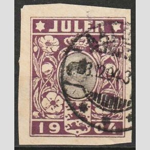 JULEMRKER DANMARK | 1904 - Dronning Louise UTAKKET - Stemplet