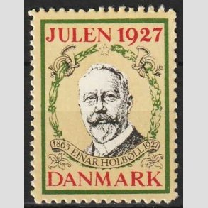 JULEM�RKER DANMARK | 1927 - Postmester Einar Holb�ll - Postfrisk