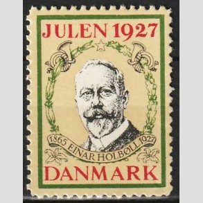 JULEM�RKER DANMARK | 1927 - Postmester Einar Holb�ll - Postfrisk