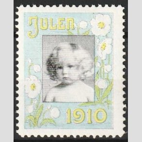 JULEM�RKER DANMARK | 1910 - Barnehoved - Ubrugt