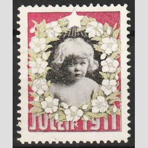 JULEM�RKER DANMARK | 1911 - Barnehoved - Ubrugt