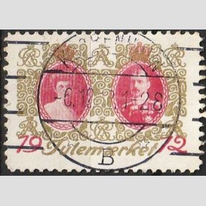 JULEM�RKER DANMARK | 1912 - Chr. X & Alexsandrine - Stemplet