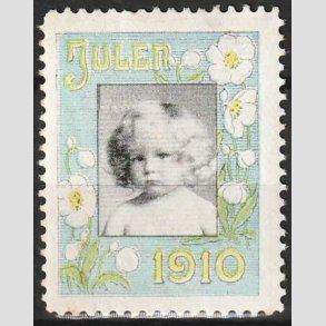 JULEM�RKER DANMARK | 1910 - Barnehoved - Ubrugt