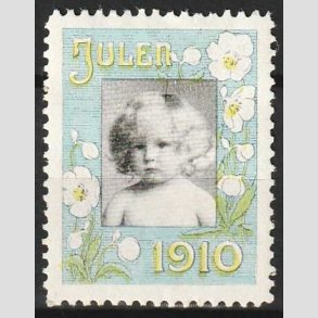 JULEM�RKER DANMARK | 1910 - Barnehoved - Ubrugt