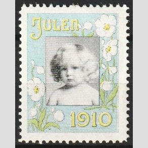 JULEM�RKER DANMARK | 1910 - Barnehoved - Ubrugt