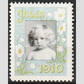 JULEM�RKER DANMARK | 1910 - Barnehoved - Ubrugt