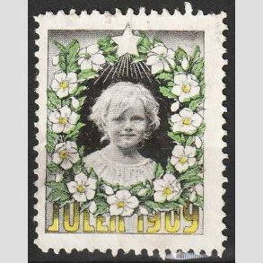 JULEM�RKER DANMARK | 1909 - Barnehoved - Ubrugt