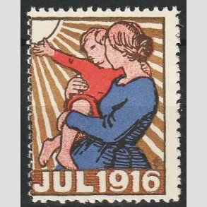 JULEM�RKER DANMARK | 1916 - Mor og barn - Postfrisk