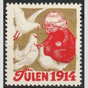 JULEM�RKER DANMARK | 1914 - Barn og Duer - Postfrisk