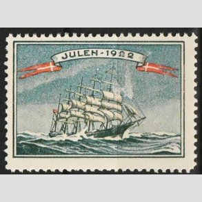 JULEM�RKER DANMARK | 1922 - Skoleskibet K�benhavn - Postfrisk