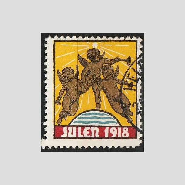 JULEMRKER DANMARK | 1918 - Engle blser basun - Stemplet