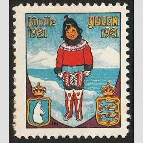 JULEM�RKER DANMARK | 1921 - Gr�nl�nderinde - Ubrugt