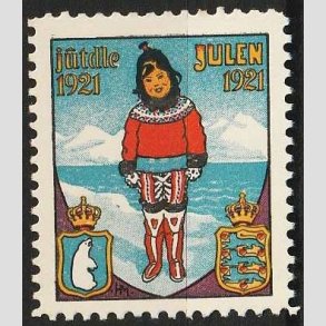 JULEM�RKER DANMARK | 1921 - Gr�nl�nderinde - Ubrugt