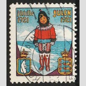 JULEM�RKER DANMARK | 1921 - Gr�nl�nderinde - Stemplet