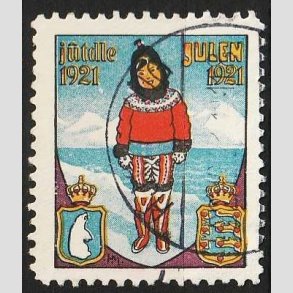 JULEM�RKER DANMARK | 1921 - Gr�nl�nderinde - Stemplet